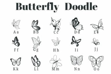 Butterfly Doodle by Suphitchaya — Dingbats Font — thumbnail 2