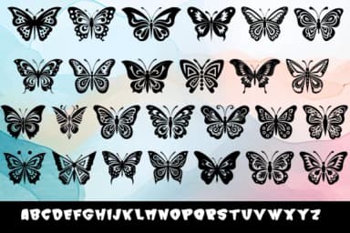 Butterfly Dreamscape by MOMAT THIRTYONE — Dingbats Font — thumbnail 2