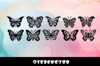 Butterfly Dreamscape by MOMAT THIRTYONE — Dingbats Font — thumbnail 3