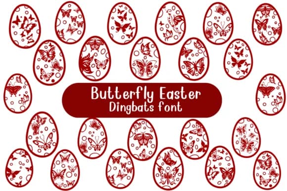 Butterfly Easter by Nongyao — Dingbats Font