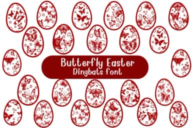Butterfly Easter by Nongyao — Dingbats Font — thumbnail 1