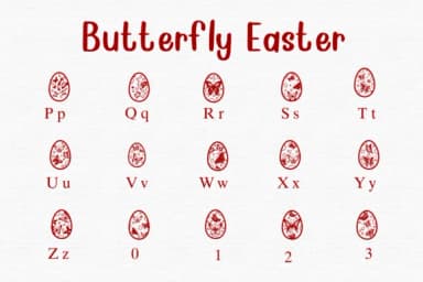 Butterfly Easter by Nongyao — Dingbats Font — thumbnail 3