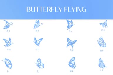 Butterfly Flying by Heartcraft Atelier — Dingbats Font — thumbnail 2