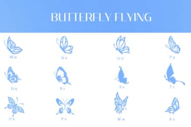 Butterfly Flying by Heartcraft Atelier — Dingbats Font — thumbnail 3