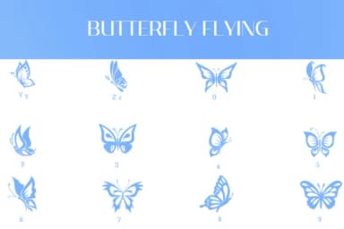Butterfly Flying by Heartcraft Atelier — Dingbats Font — thumbnail 4