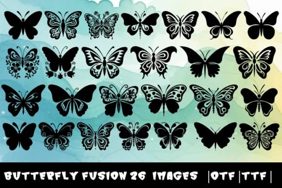 Butterfly Fusion by MOMAT THIRTYONE — Dingbats Font