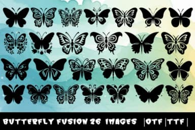 Butterfly Fusion by MOMAT THIRTYONE — Dingbats Font — thumbnail 1