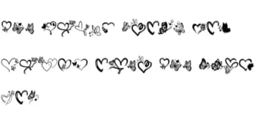Butterfly Heart Tattoo by Nongyao — Dingbats Font — thumbnail 8