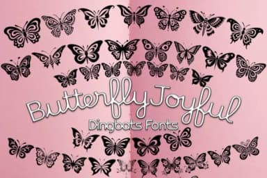 Butterfly Joyful by MOMAT THIRTYONE — Dingbats Font — thumbnail 1