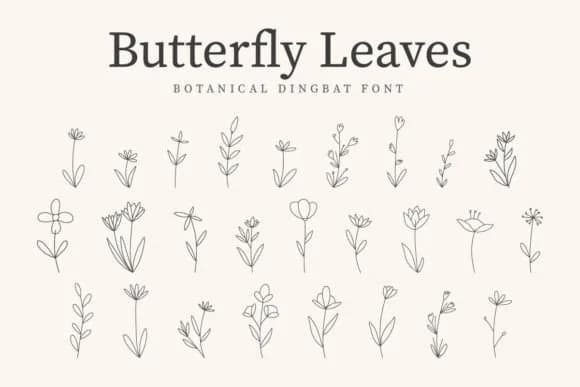 Butterfly Leaves by CraftedType Studio — Dingbats Font
