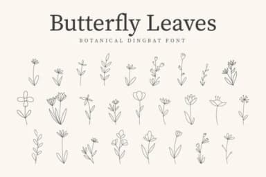 Butterfly Leaves by CraftedType Studio — Dingbats Font — thumbnail 1