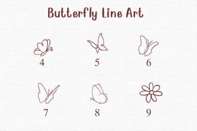 Butterfly Line Art by Nongyao — Dingbats Font — thumbnail 4