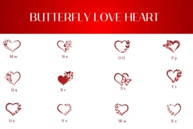 Butterfly Love Heart by Heartcraft Atelier — Dingbats Font — thumbnail 3
