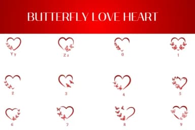 Butterfly Love Heart by Heartcraft Atelier — Dingbats Font — thumbnail 4
