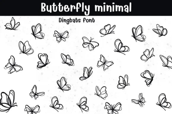 Butterfly Minimal by Sontaya — Dingbats Font