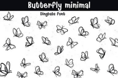 Butterfly Minimal by Sontaya — Dingbats Font — thumbnail 1