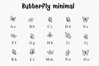 Butterfly Minimal by Sontaya — Dingbats Font — thumbnail 2