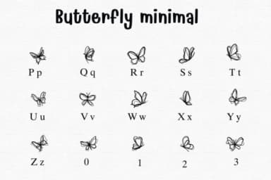 Butterfly Minimal by Sontaya — Dingbats Font — thumbnail 3