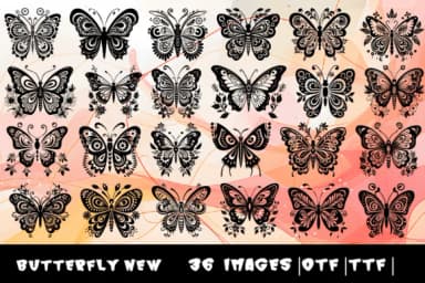 Butterfly New by MOMAT THIRTYONE — Dingbats Font — thumbnail 1