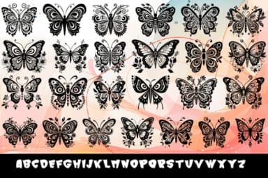 Butterfly New by MOMAT THIRTYONE — Dingbats Font — thumbnail 2