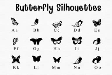 Butterfly Silhouettes by Sontaya — Dingbats Font — thumbnail 2