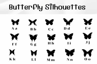 Butterfly Silhouettes by Ketsarin — Dingbats Font — thumbnail 2