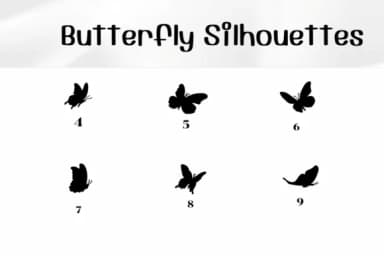 Butterfly Silhouettes by Ketsarin — Dingbats Font — thumbnail 4
