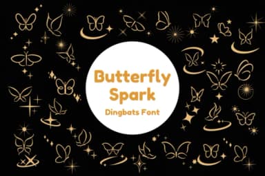 Butterfly Spark by Nun Sukhwan — Dingbats Font — thumbnail 1
