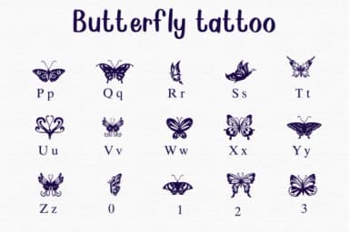 Butterfly Tattoo by Nongyao — Dingbats Font — thumbnail 3