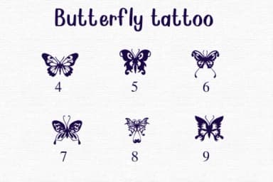 Butterfly Tattoo by Nongyao — Dingbats Font — thumbnail 4