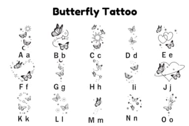 Butterfly Tattoo by Nun Sukhwan — Dingbats Font — thumbnail 2