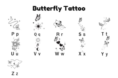 Butterfly Tattoo by Nun Sukhwan — Dingbats Font — thumbnail 3