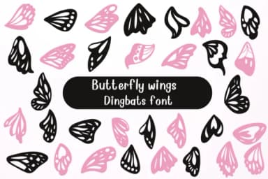 Butterfly Wings by Nongyao — Dingbats Font — thumbnail 1