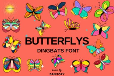Butterflys by danita.kukkai — Dingbats Font — thumbnail 1