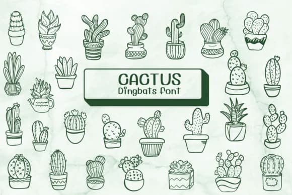 Cactus by Ketsarin — Dingbats Font