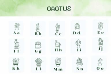Cactus by Ketsarin — Dingbats Font — thumbnail 2