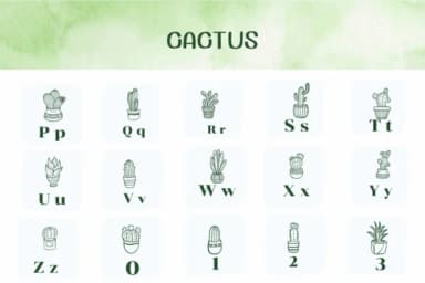 Cactus by Ketsarin — Dingbats Font — thumbnail 3