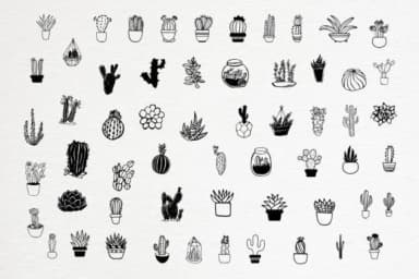 Cactus Clipart by iyhulmonsta — Dingbats Font — thumbnail 2