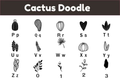 Cactus Doodle by Nun Sukhwan — Dingbats Font — thumbnail 3
