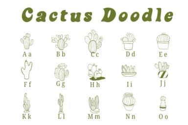 Cactus Doodle by Suphitchaya — Dingbats Font — thumbnail 2
