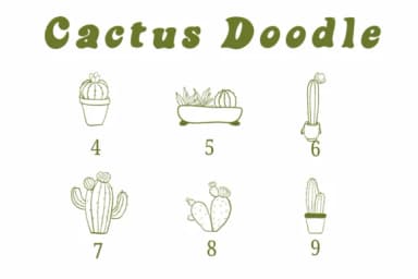 Cactus Doodle by Suphitchaya — Dingbats Font — thumbnail 4