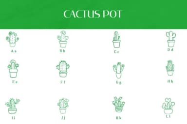 Cactus Pot by Heartcraft Atelier — Dingbats Font — thumbnail 2