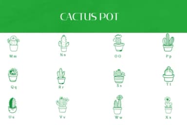 Cactus Pot by Heartcraft Atelier — Dingbats Font — thumbnail 3
