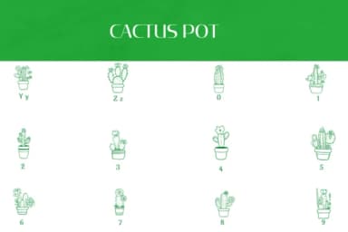 Cactus Pot by Heartcraft Atelier — Dingbats Font — thumbnail 4