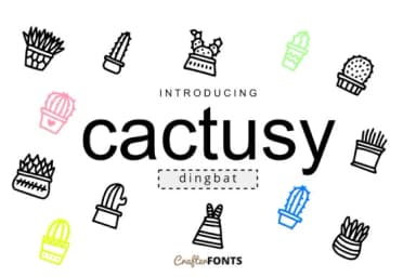 Cactusy Doodle by CrafterFonts — Dingbats Font — thumbnail 1