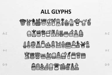 Cactusy Doodle by CrafterFonts — Dingbats Font — thumbnail 2