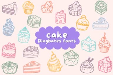 Cake by Natchuta — Dingbats Font — thumbnail 1