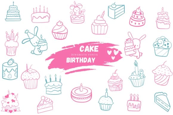 Cake Birthday by Suphitchaya — Dingbats Font