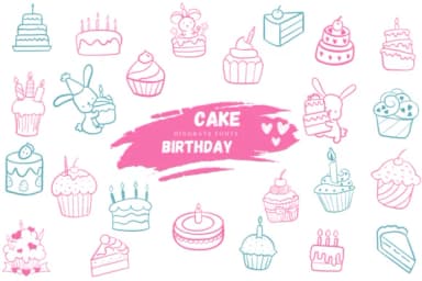 Cake Birthday by Suphitchaya — Dingbats Font — thumbnail 1