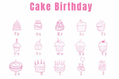 Cake Birthday by Suphitchaya — Dingbats Font — thumbnail 3